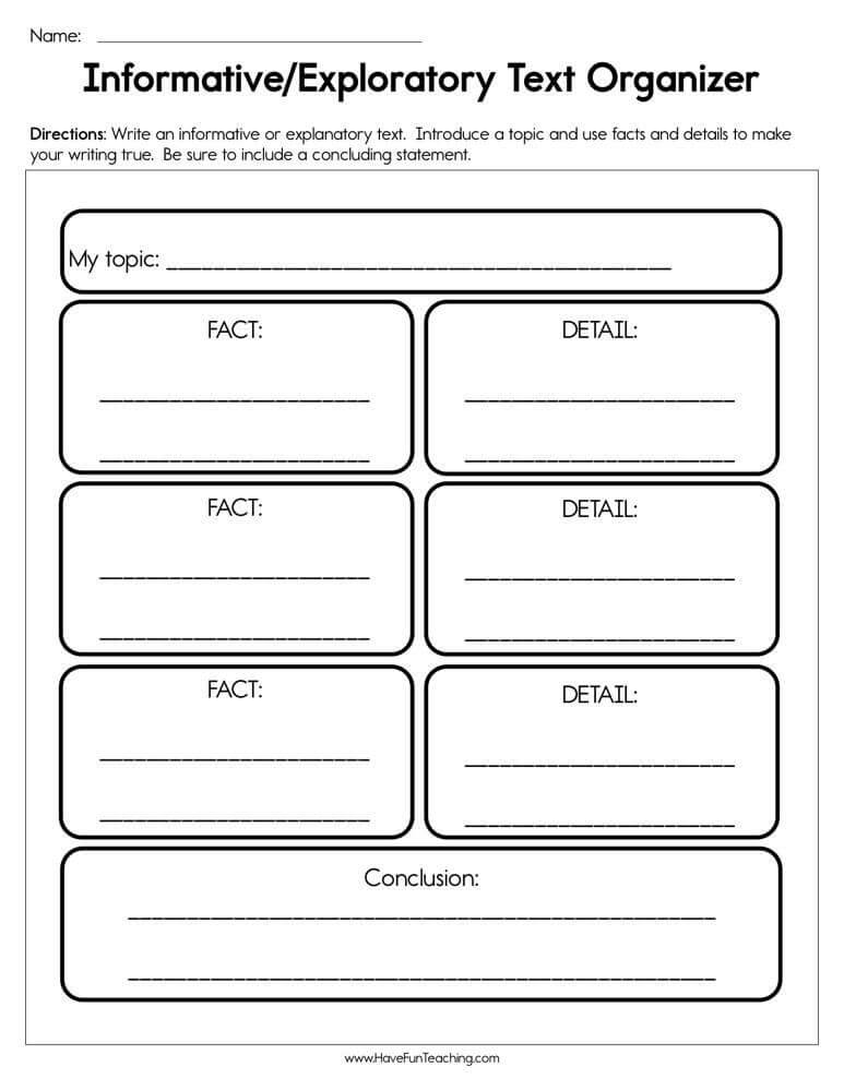 informative essay graphic organizer 3rd grade