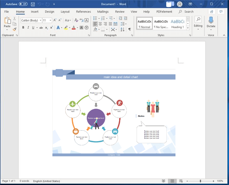 Crear un organizador gráfico en Word