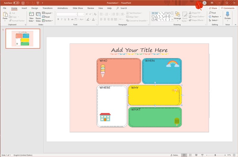 PowerPoint Graphic Organizers Template