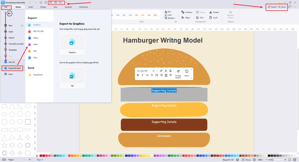 Wie man einen Hamburger Grafik Organizer erstellt
