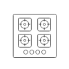 Four-Element Gas Range