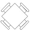 Quadratischer Esstisch