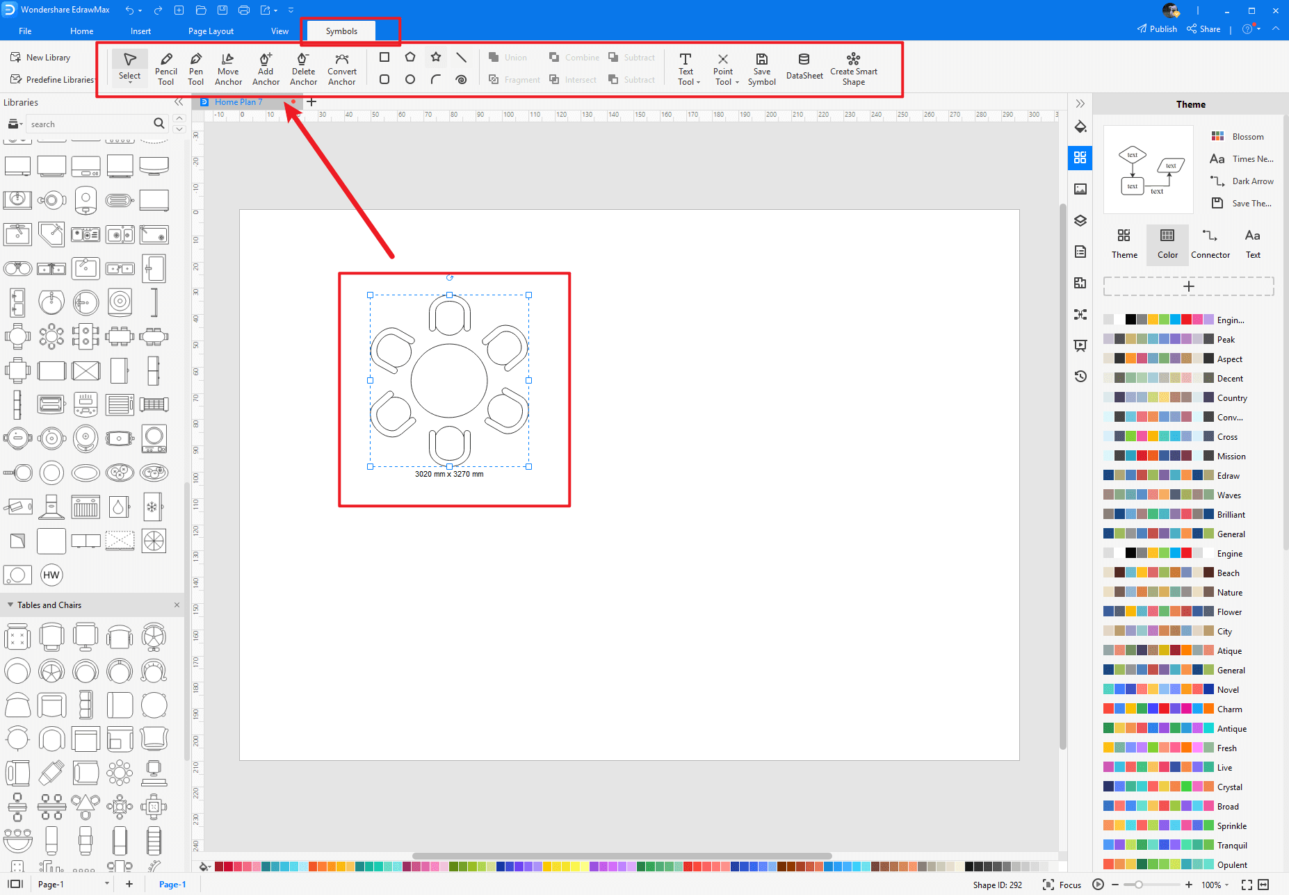 come creare più simboli di layout d'ufficio