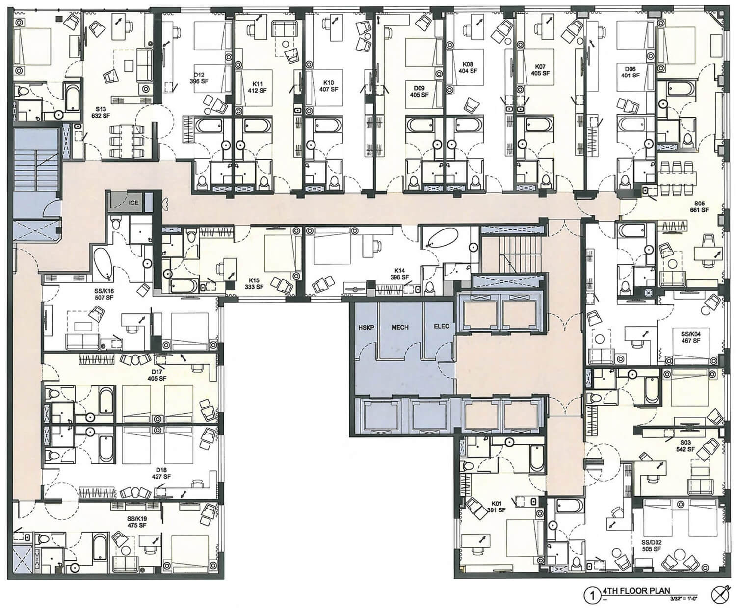 Plantillas de Planos de Planta de Hotel