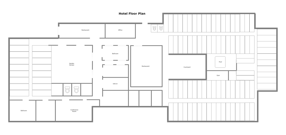 Modern Hotel Floor Plan Templates