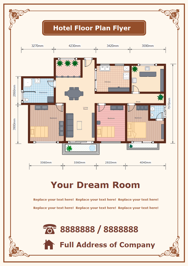 Large Hotel Suite Floor Plan Templates