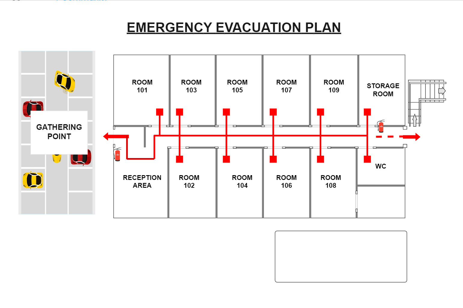 Hotel-Notfall-Evakuierungskarte