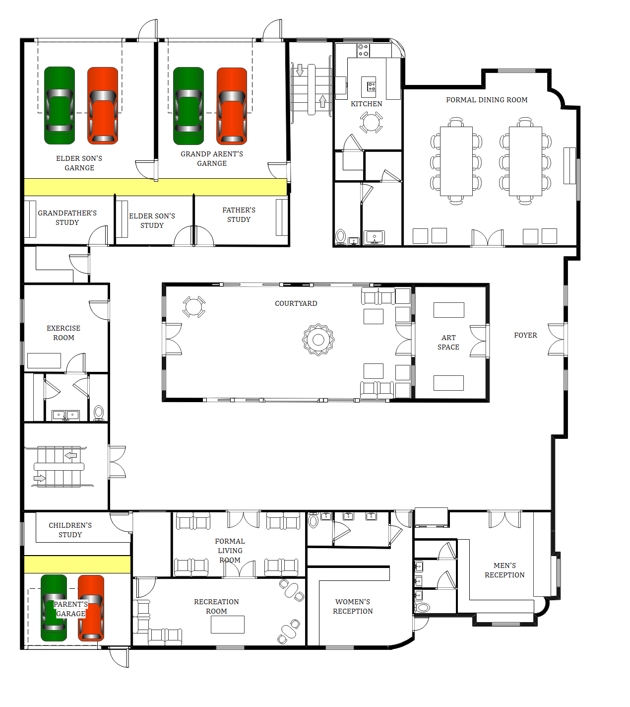 Free Editable House Plan Examples Templates Edrawmax