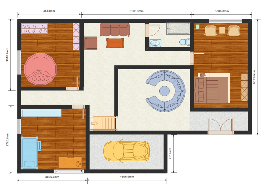 Illustration Floor Plan Floorplanner Stock Photo by