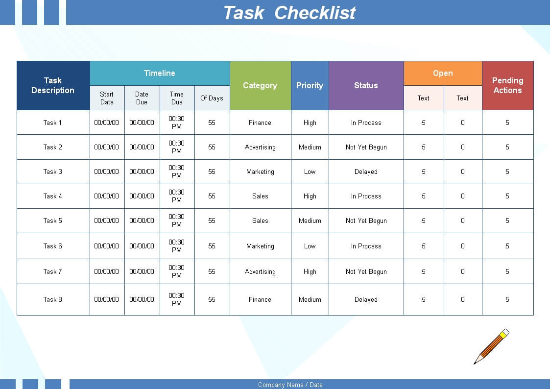 Task Checklist