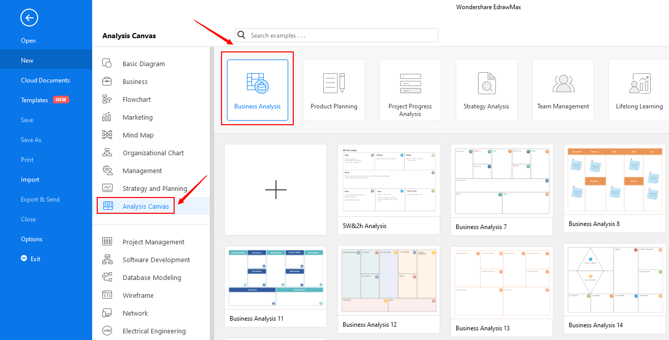 Open business analysis