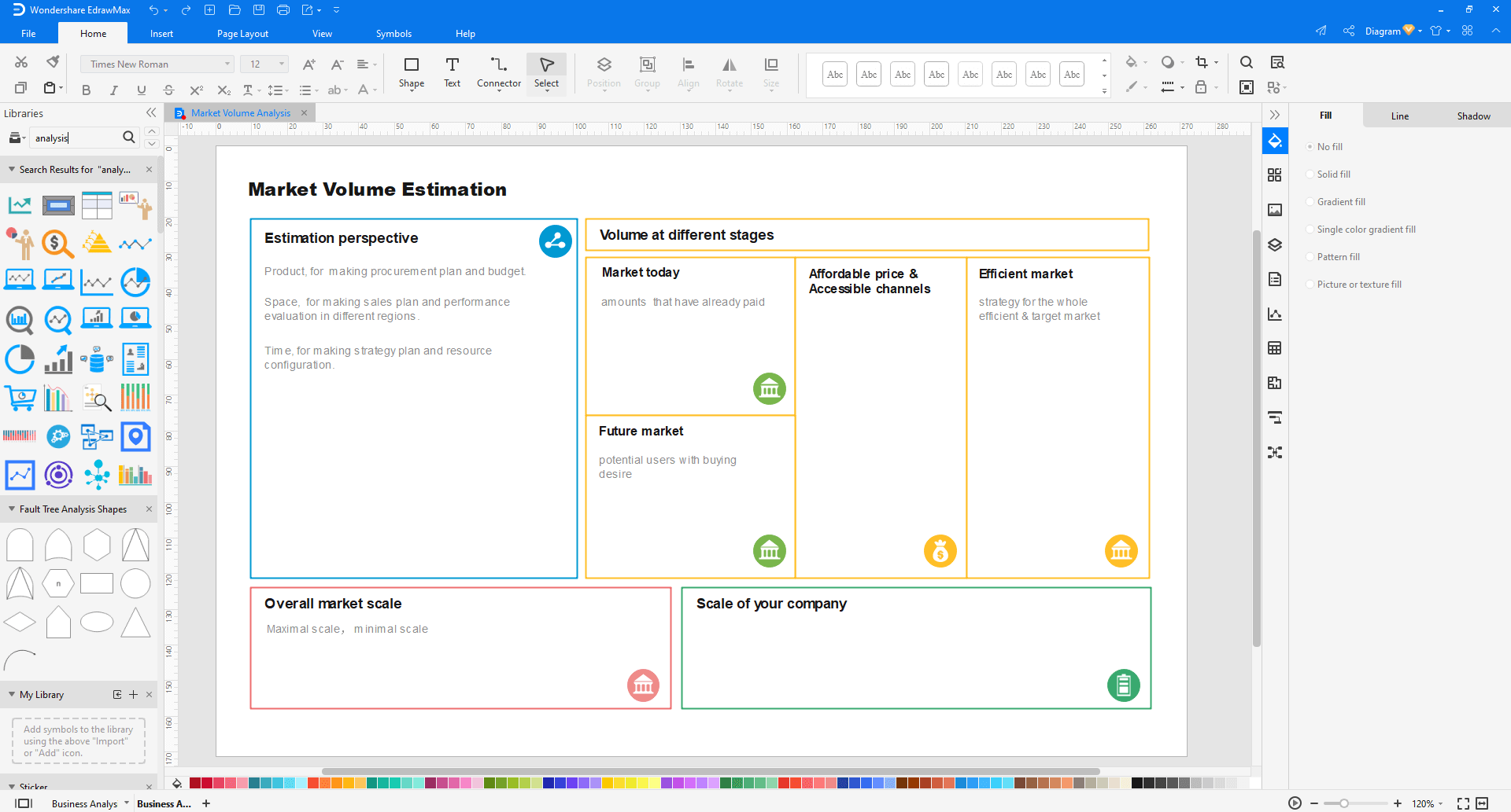 Choose a competitive analysis template in EdrawMax