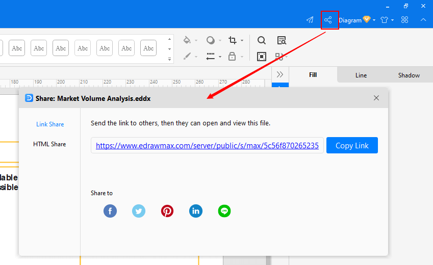 share and publish competitive analysis in EdrawMax