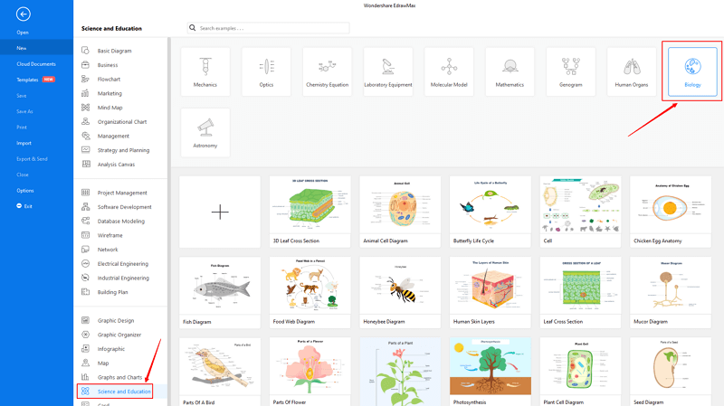 abrir diagrama biológico