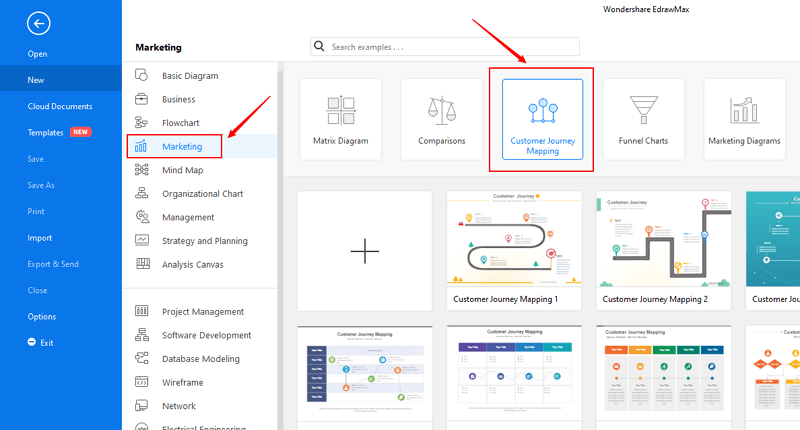 Customer Journey Map-Vorlage öffnen