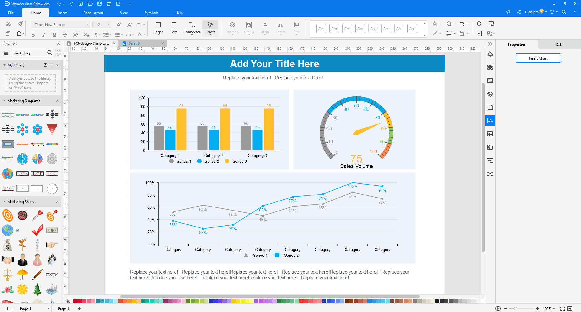 Choose a dashboard template in EdrawMax