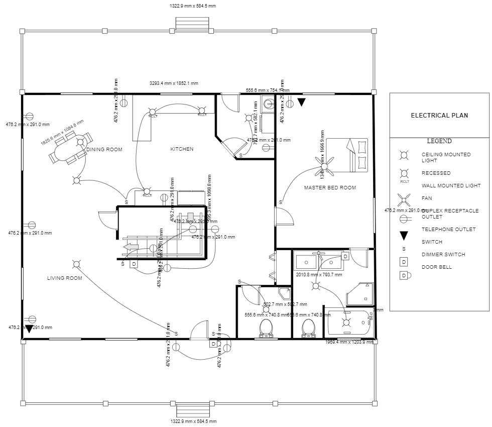 Single-line diagram How to represent the electrical installation of a house  - STACBOND