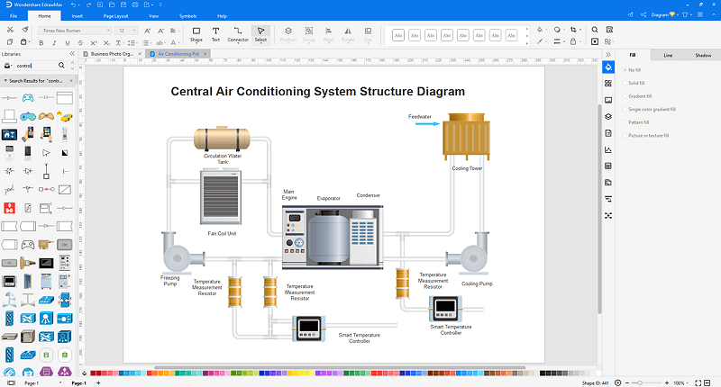 customize an industrial control diagram in EdrawMax