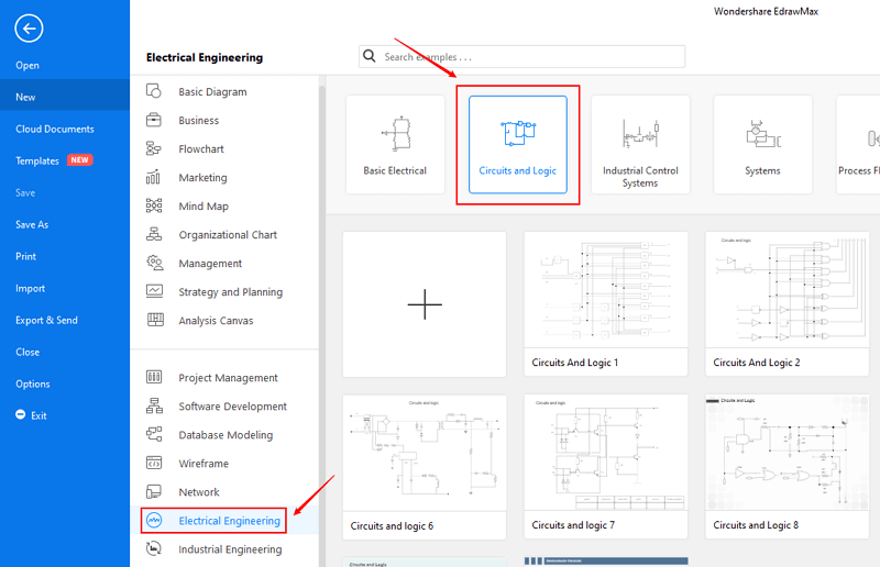 Apri il modello di diagramma della porta logica