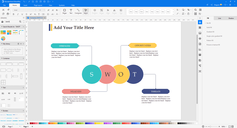 Scegli un modello di analisi SWOT in EdrawMax