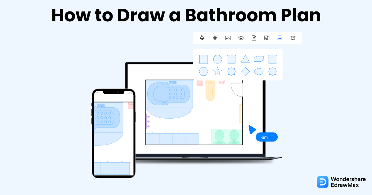 How to Draw a Bathroom Floor Plan EdrawMax