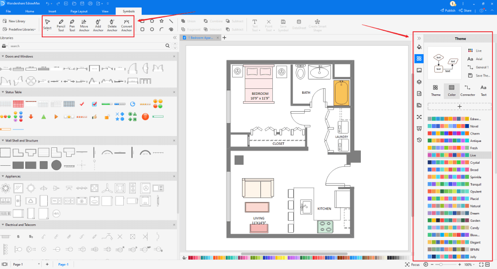 Comment dessiner un plan d'étage de chambre