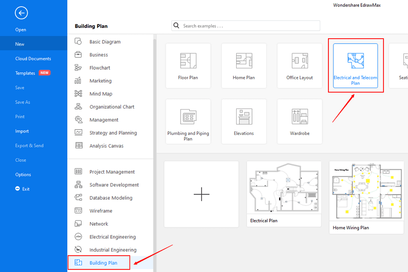 Open electrical wiring diagram