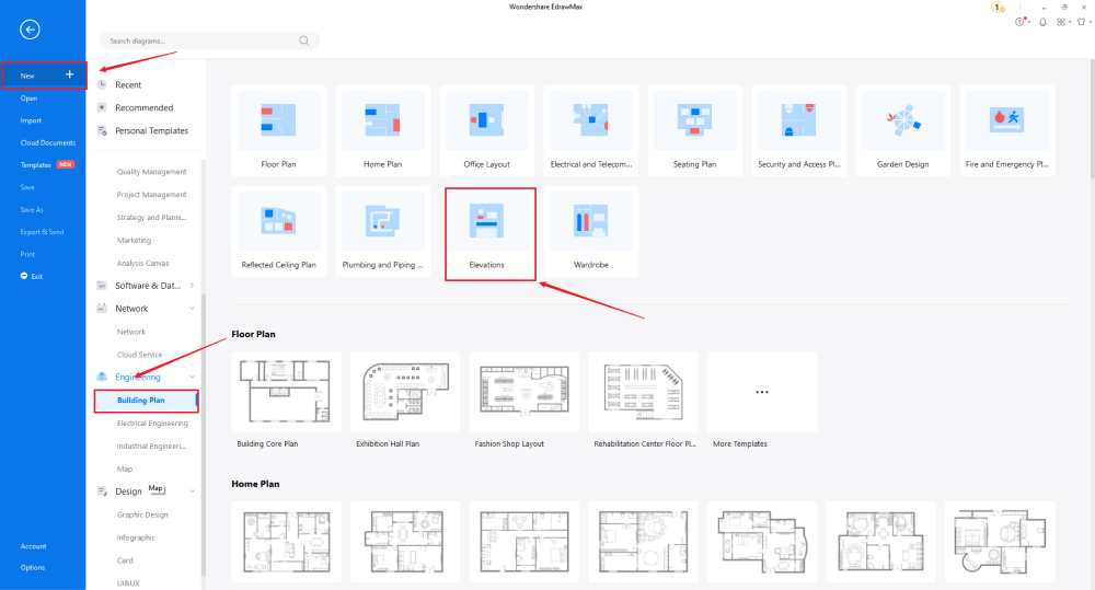 how to design a elevation plan