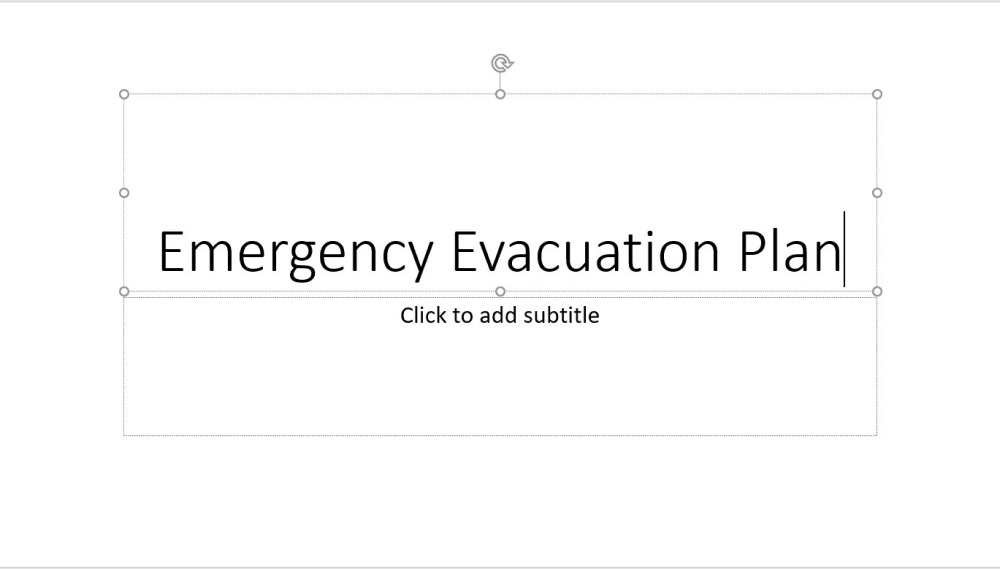 Erstellen Sie einen Evakuierungsplan in PPT