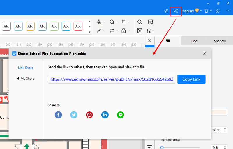 share and publish fire evacuation plan