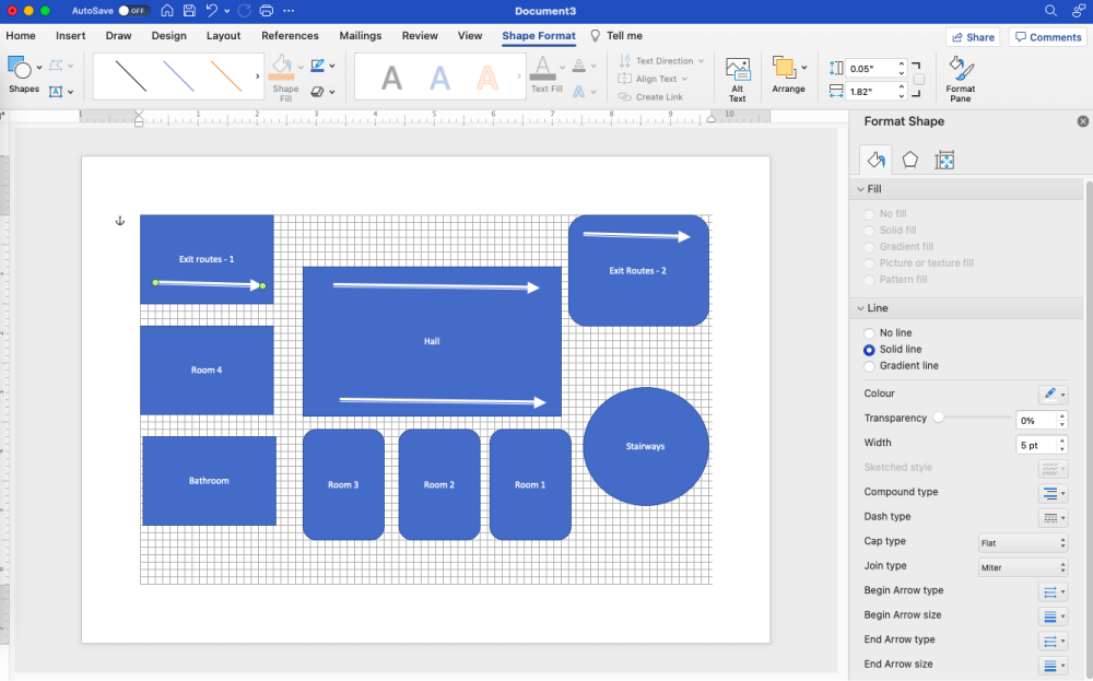 Erstellen Sie einen Evakuierungsplan in Word