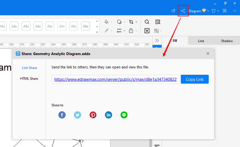 share and publish geometry diagram