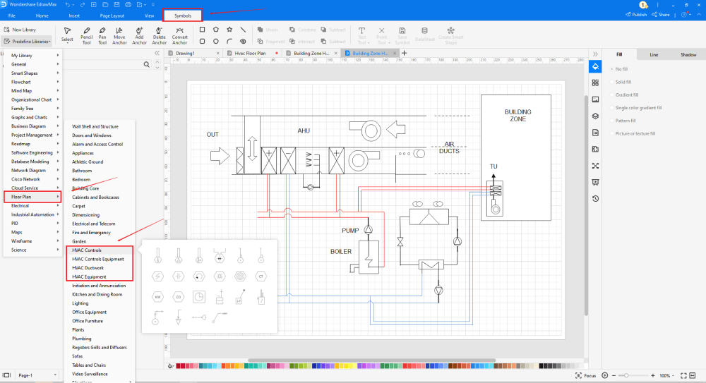 how to draw HVAC Plans