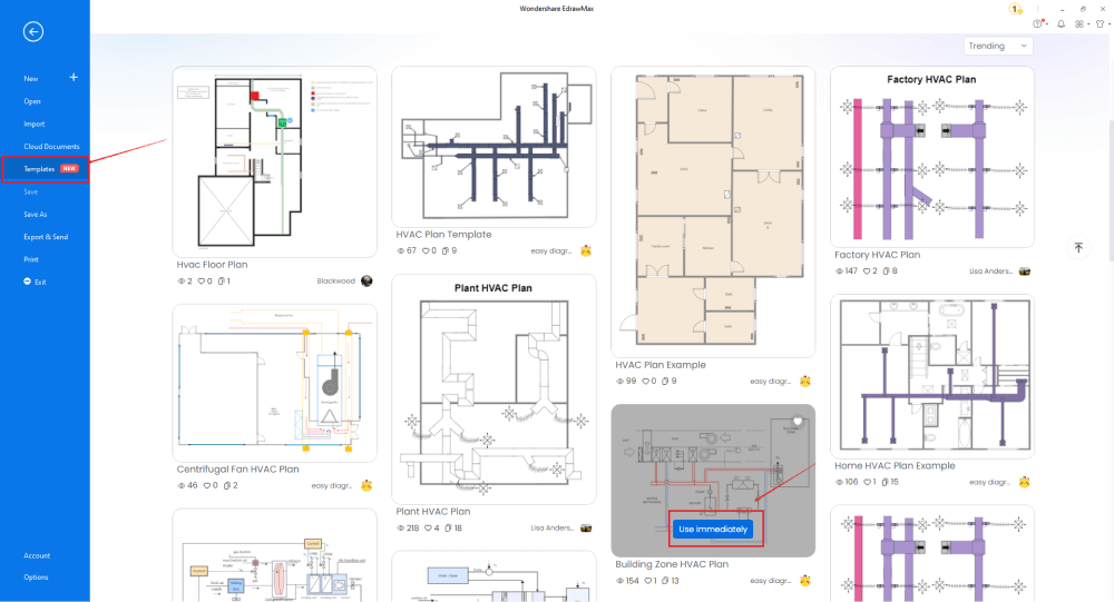 Create an HVAC Plan in EdrawMax