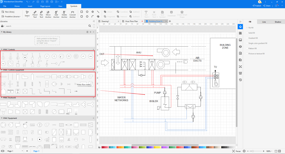 Create an HVAC Plan in EdrawMax