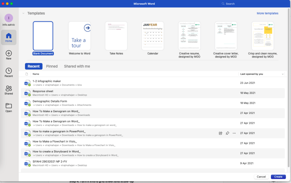 Draw a HVAC plan in Word