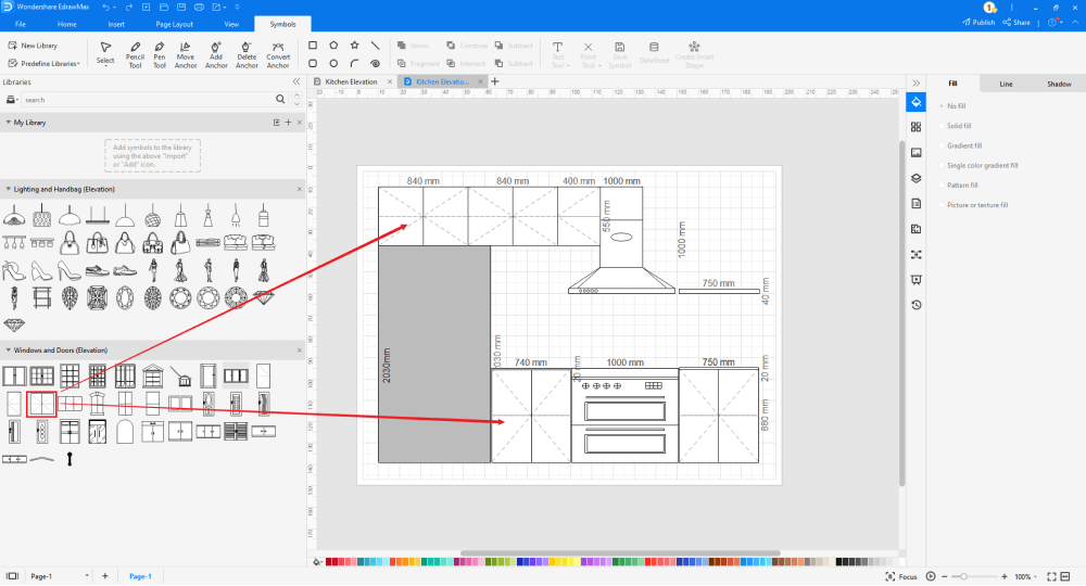 How to Draw a Kitchen Elevation EdrawMax
