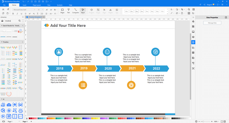 creare timeline in EdrawMax