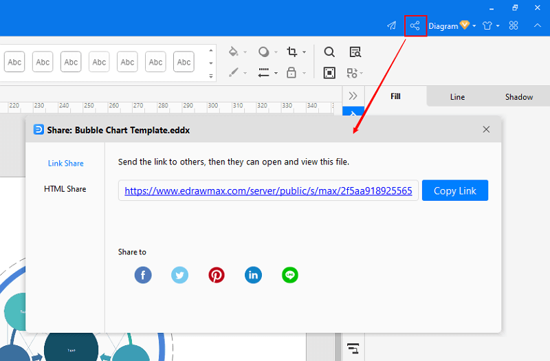 share and publish genogram in EdrawMax