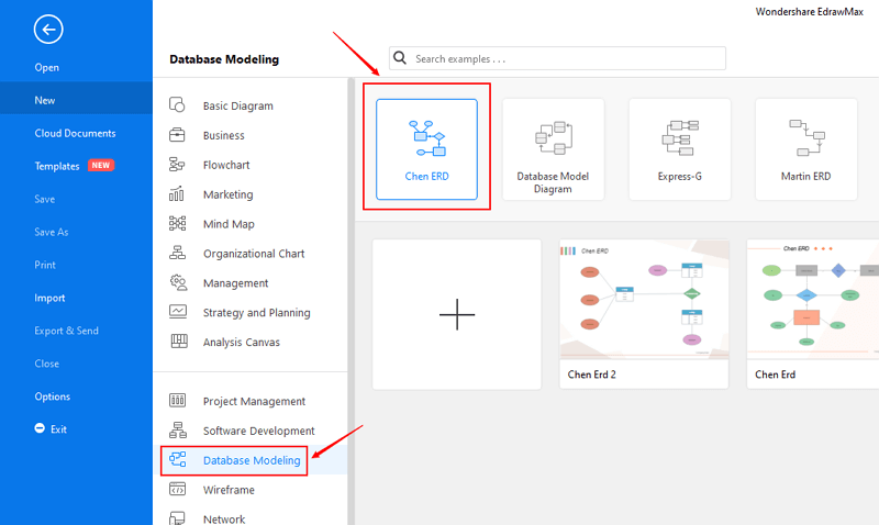 ouvrir le diagramme er de chen