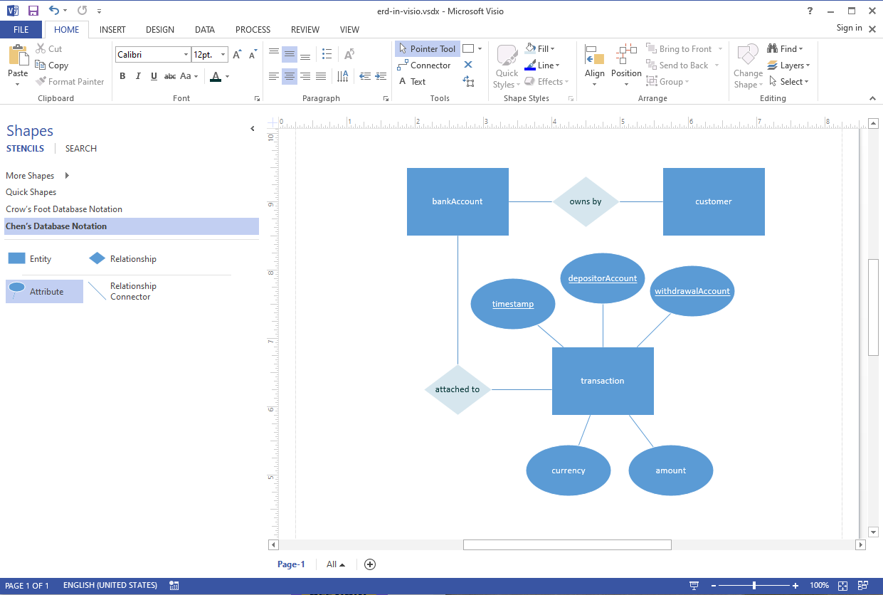 Faça um diagrama no Visio