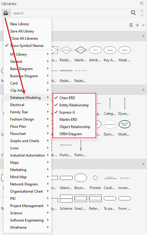 Open ER Diagram Symbol Libraries