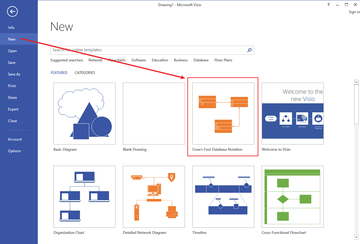 microsoft visio online use for free database design