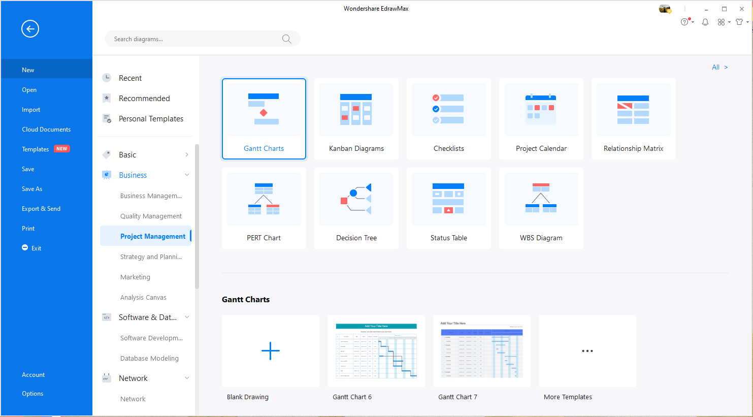 Software di Project Chart