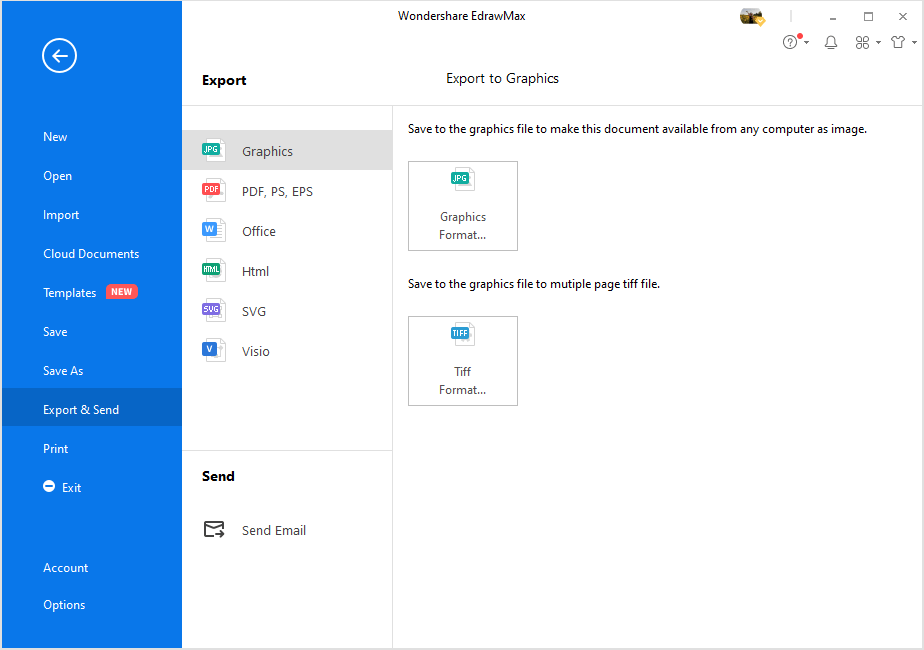 export diagrams in EdrawMax