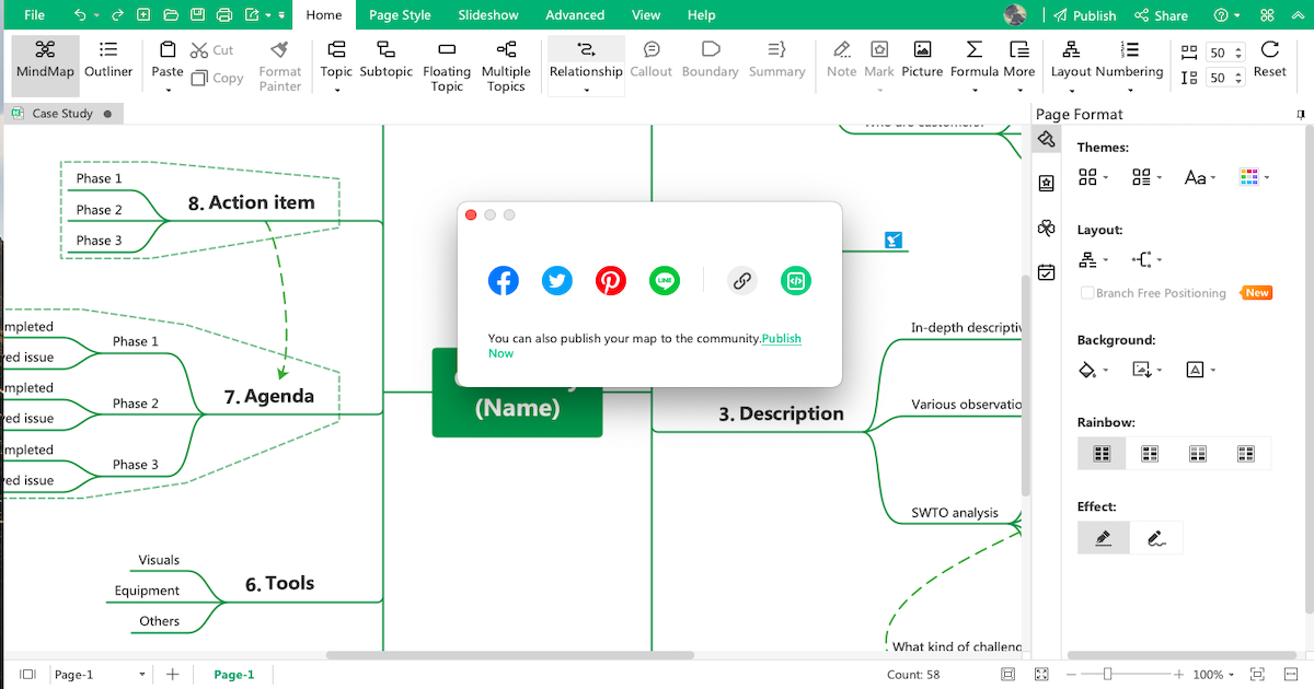 Auf sozialen Medien teilen edrawmind simplemind mind map