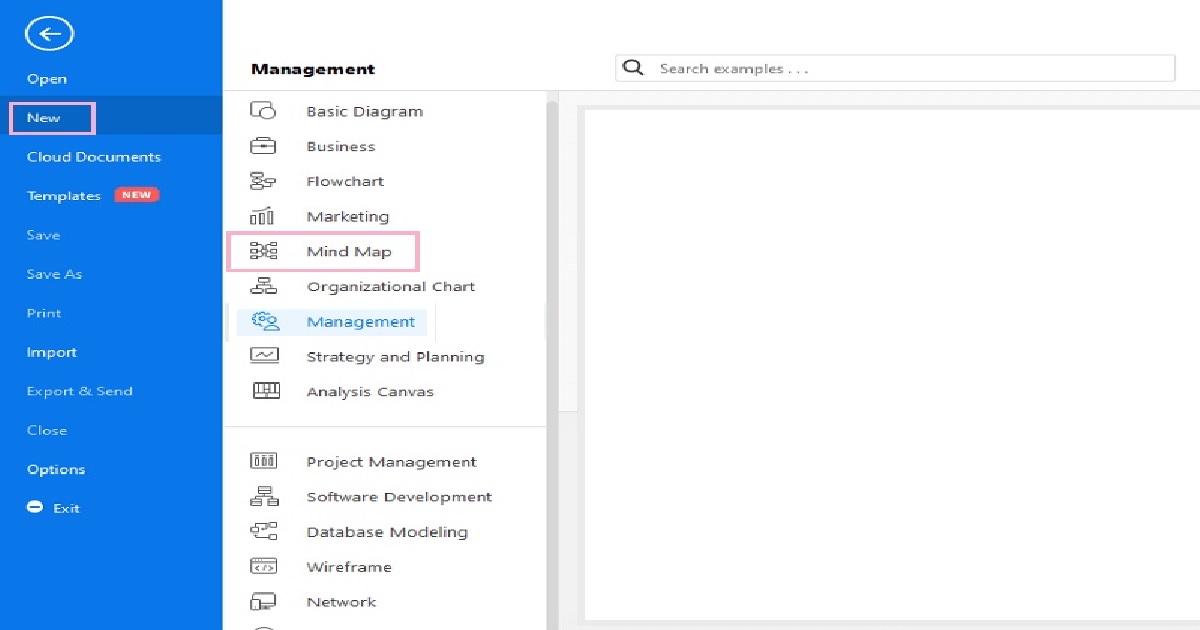 visio dashboard mind map