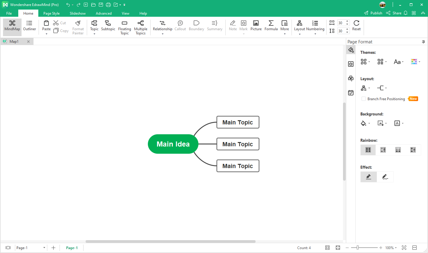 Erstellen der Mind Map