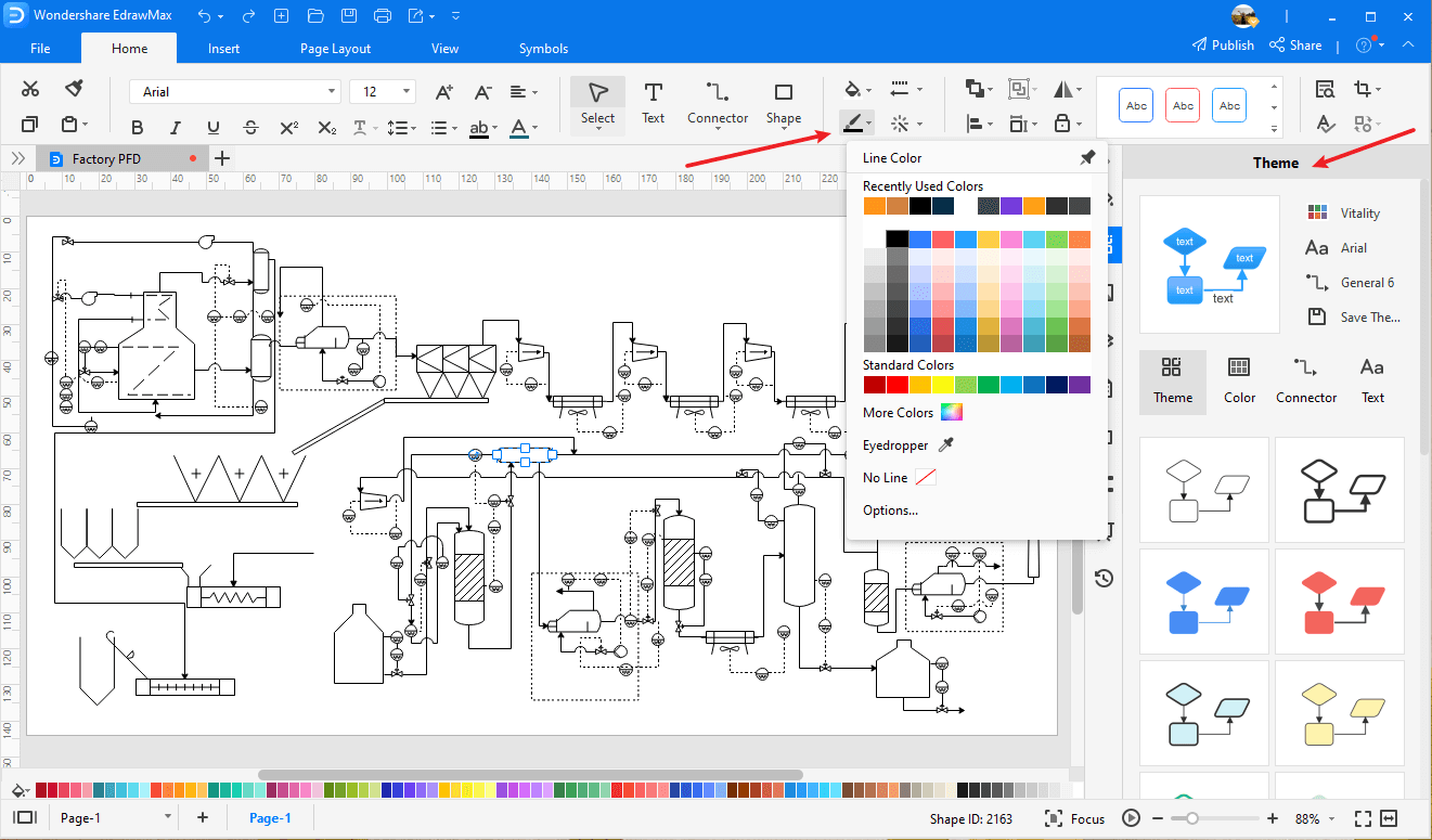 Cambiar el estilo del diagrama de flujo de procesos