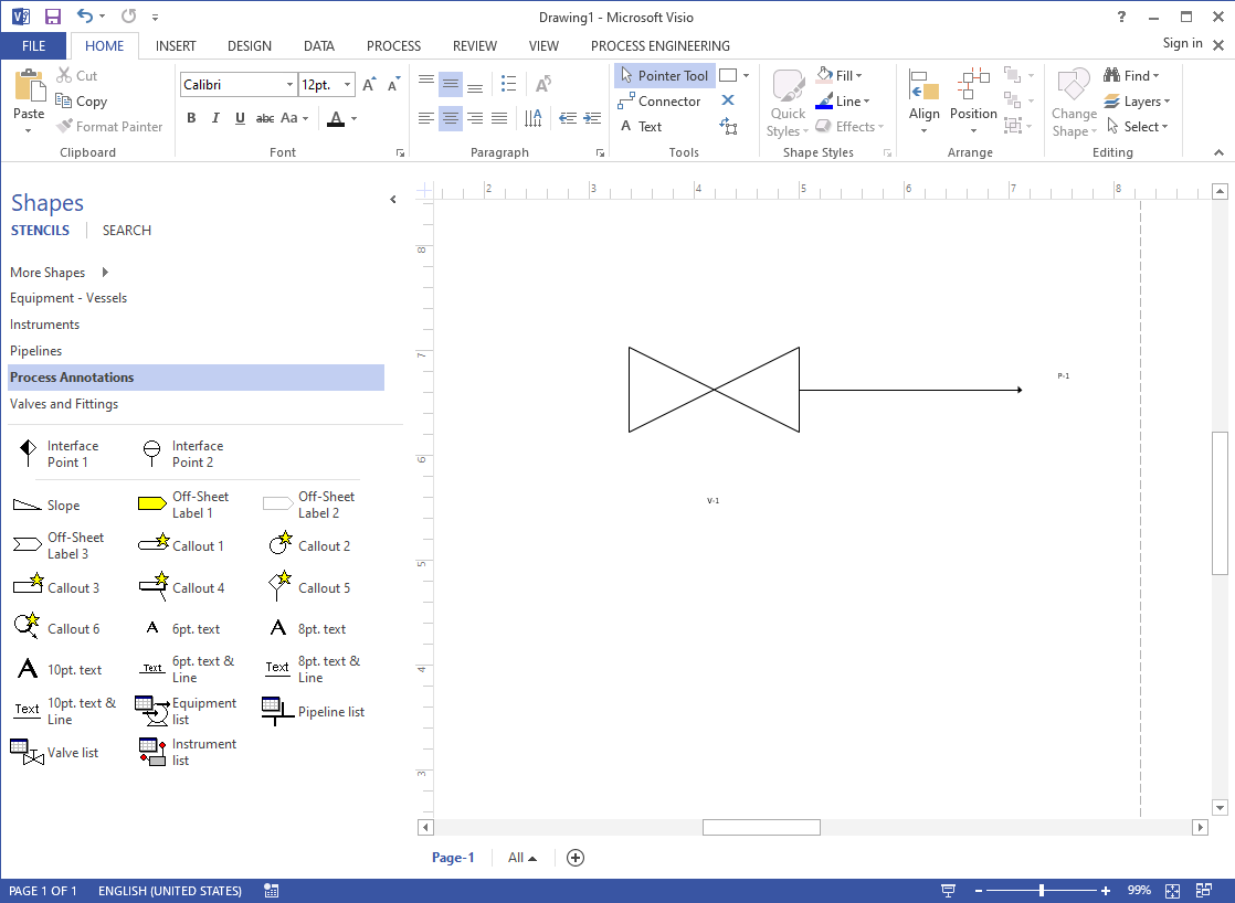 Diagrama de flujo de procesos en Visio